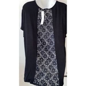 NWT CAROL ROSE Black Sleeveless Stretchy Tank Top Plus Size 3X Made In USA